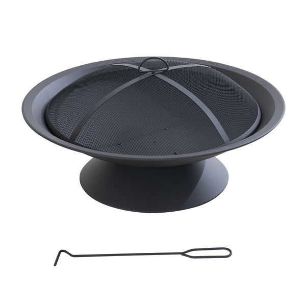 Sunjoy Genesee Round Fire Pit, Black G7
