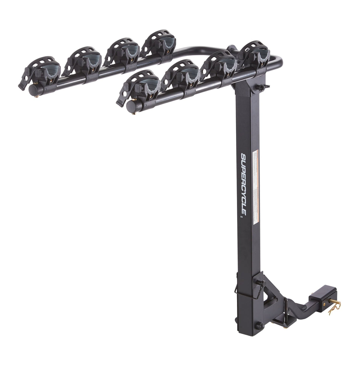 Supercycle Dual Arm Hitch Mounted Hanging Bike Carrier, 4-Bikes