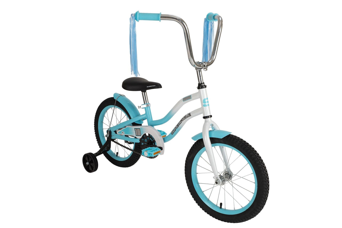 Supercycle Misfit Kids' Bike with Training Wheels, 16-in, Blue