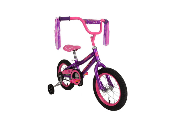 Supercycle Radium Kids' Bike with Training Wheels, Purple, 14-in C8