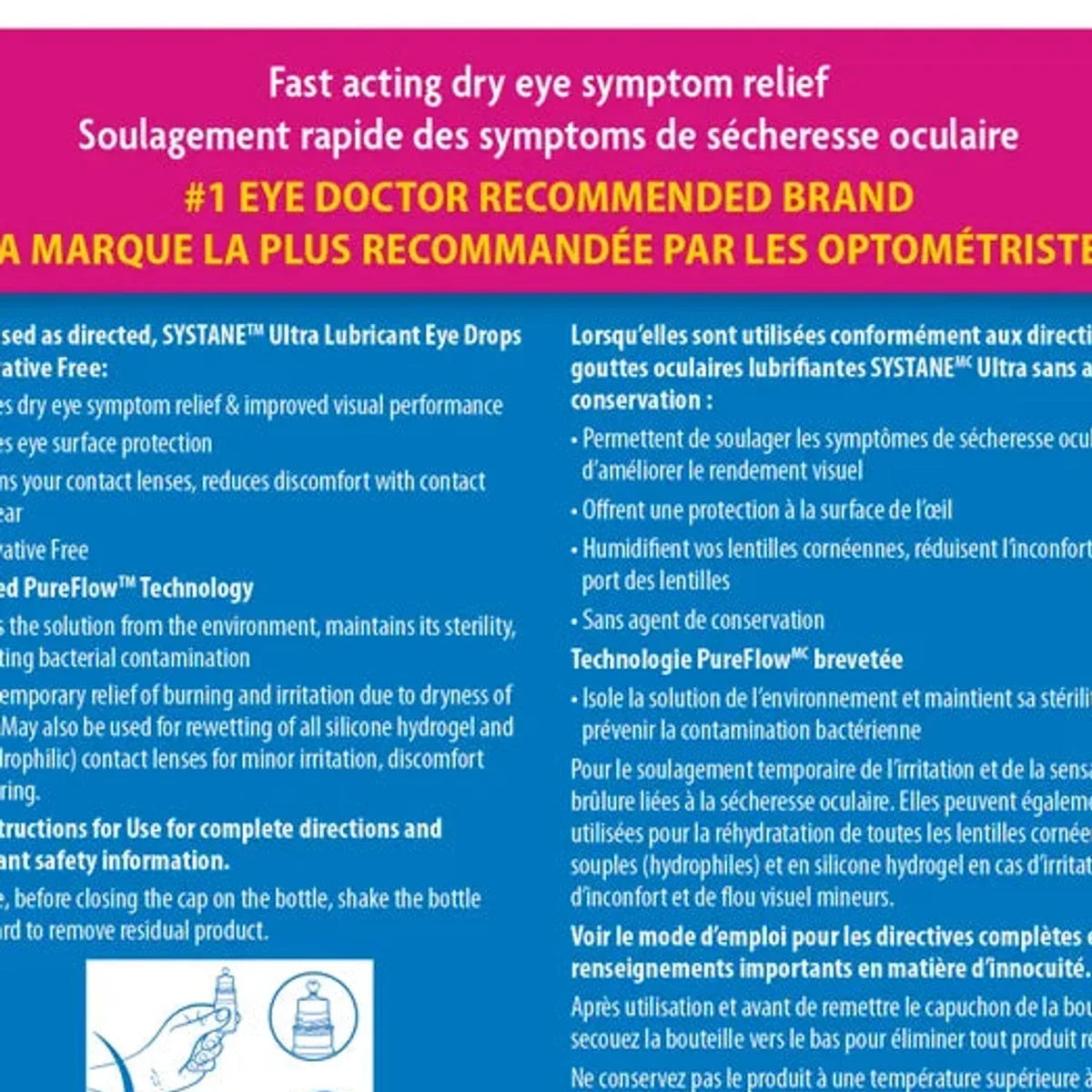Systane Ultra Lubricant Eye Drops, Preservative Free, 3 x 10 mL Bottles