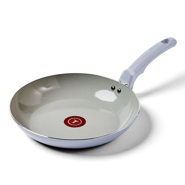 T-fal Viva Ceramic Refresh Non-Stick Frying Pan Set, Calm Blue, 20-cm & 26-cm, 2-pk M4
