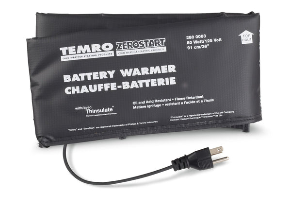 Temro Zerostart 2800063 Battery Warmer/Blanket, 80W, 36-in S4