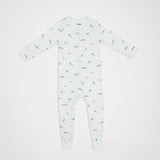 The Elk Baby Whale Print Premium Organic Cotton Play and Grow Rib Foot Zippy, Various Sizes