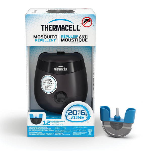 Thermacell E-ZoneGuard Patio Rechargeable Mosquito Repeller with 12-Hr Refill and 5.5-Hr Battery, Charcoal X5