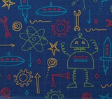 Thermos Kids Standard Insulated Soft Reusable Lunch Bag, Robot Doodles