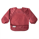 Tiny Twinkle Mess-Proof Apron Bibs, Rose Burgundy, 2-pk