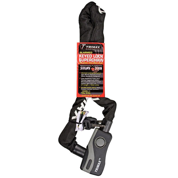 Trimax 36-in Alarmed Lock with Thex Superchain, Corrosion- resistant O2