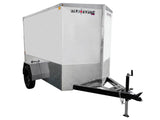 True North 5 x 8-ft Enclosed Trailer with Ramp Door, White