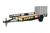 True North 83-in x 14-ft Utility Trailer With Gate & Side ATV Ramps, Black