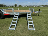 True North 83-in x 14-ft Utility Trailer with Gate & Side ATV Ramps, Galvanized