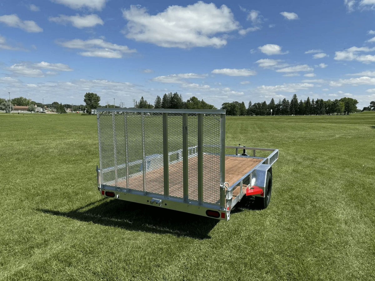 True North 83-in x 14-ft Utility Trailer with Gate & Side ATV Ramps, Galvanized