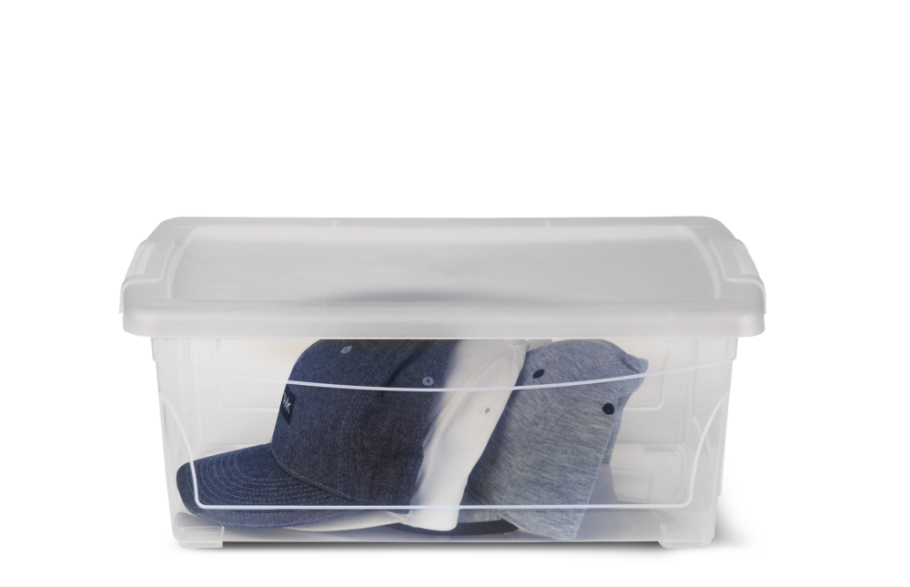 type A Clarity Transparent Storage Box with Lid, 15-L