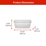 type A Clarity Transparent Storage Box with Lid, 9-L