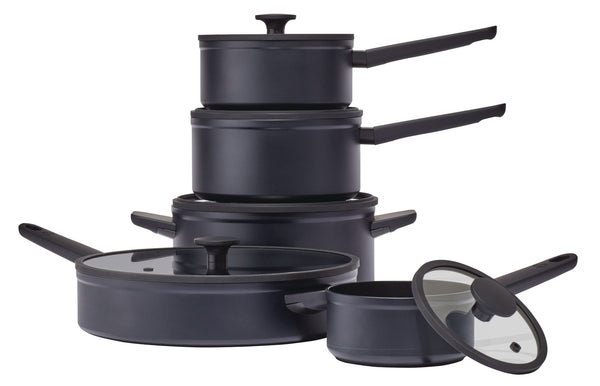 Vida by PADERNO 10-Piece Non-Stick Cookware Set, Black, Vida by PADERNO Non-Stick Cookset, Blue, 8-pc, Vida by PADERNO Aluminum Non-Stick Frypan,... O1