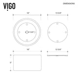 VIGO Anvil Matte Stone Round Composite Vessel Bathroom Sink/Basin with Deep Bowl, White