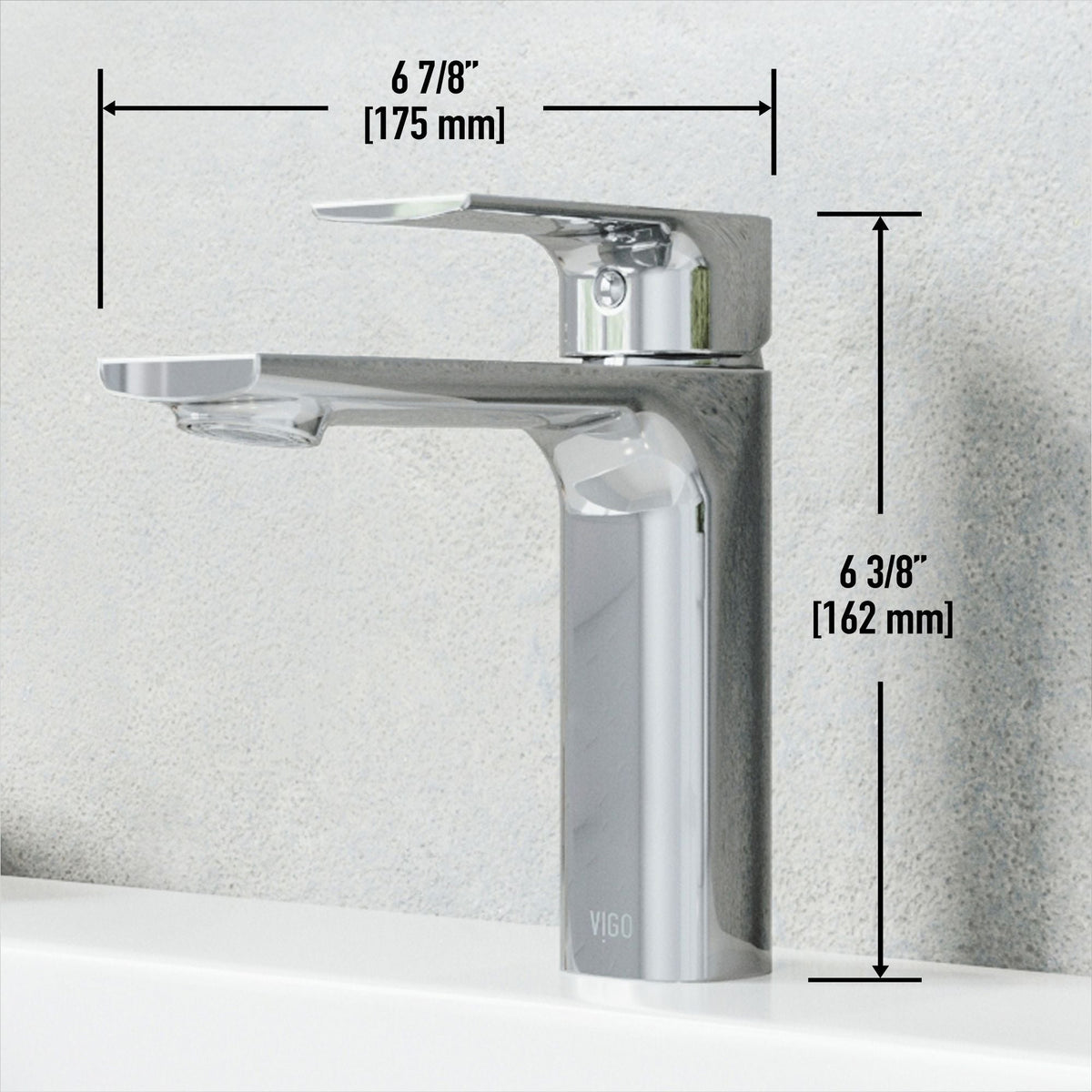 VIGO Davidson Single Handle Single Hole Bathroom Sink Faucet, WaterSense Certified, Chrome