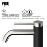 VIGO Lexington Single Handle Vessel Sink Bathroom Faucet with cFiber© Body, Brushed Nickel