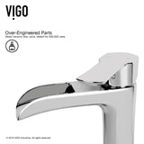 VIGO Marigold MatteStone White Bathroom Sink/Basin Set with Niko Faucet and Rectangular Composite Vessel