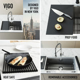 VIGO Mercer 33-in Stainless Steel Undermount Kitchen Sink