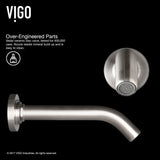 VIGO Olus Wall Mount Bathroom Faucet, WaterSense Certified, Brushed Nickel