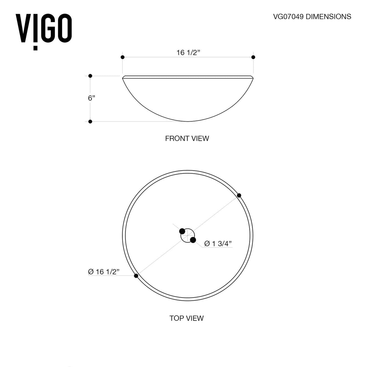 VIGO Round Glass Vessel Bathroom Sink/Basin with Scratch-Resistant Surface, Oceania