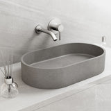 VIGO Sagrada Gothic ConcretoStone 24x14-in Deep Grey Bathroom Sink/Basin with Rectangular Vessel