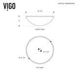 VIGO Sheer Glass Round Vessel Bathroom Sink/Basin with Deep Bowl, Black