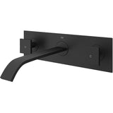 VIGO Titus Wall Mount Dual Handle Bathroom Sink Faucet, Eco-Friendly 1.2 GPM Flow Rate, Matte Black