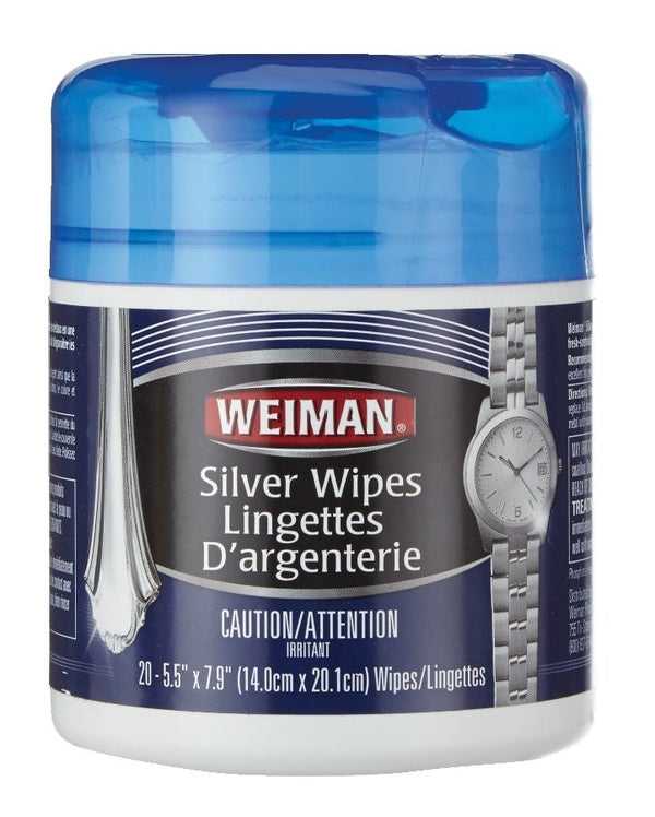 Weiman Silver Wipes, for Sterling Silver, Silver Plate & Fine Antique Silver, 20-pk W4