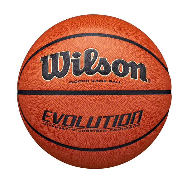 Wilson Evolution Indoor Composite Game Basketball, Size 6, Brown A2