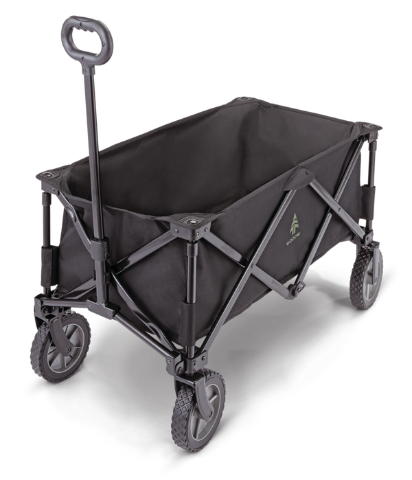 Woods Outdoor Collapsible Folding Utility Standard Wagon & Carry Bag, 150 lb Capacity, Black Q2