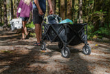 Woods Outdoor Collapsible Folding Utility Standard Wagon & Carry Bag, 150 lb Capacity, Black