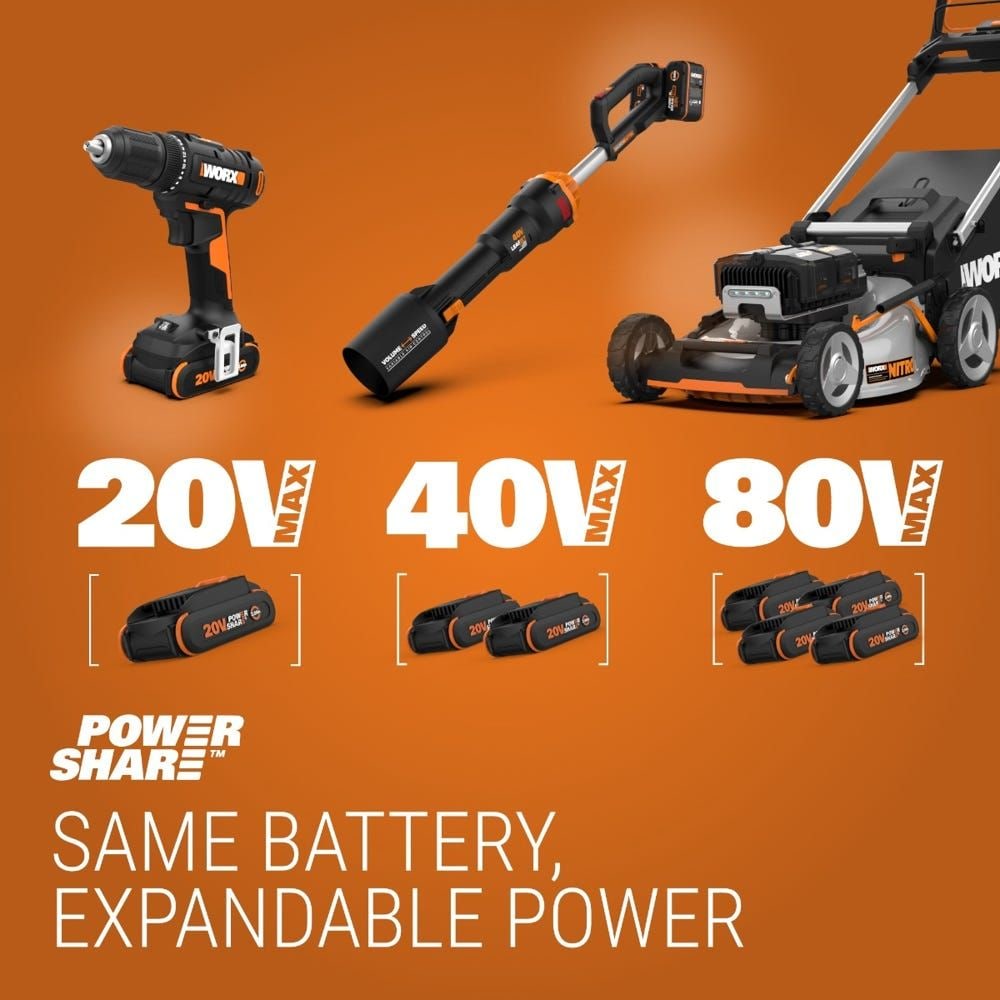WORX WG585.9 Nitro 40V Power Share LeafJet Cordless, Brushless Leaf Blower, Tool Only