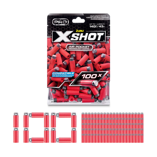 X-Shot Pro Series Half-Length Darts Refills Foil Bag, 100-pk, Ages 8+ J2