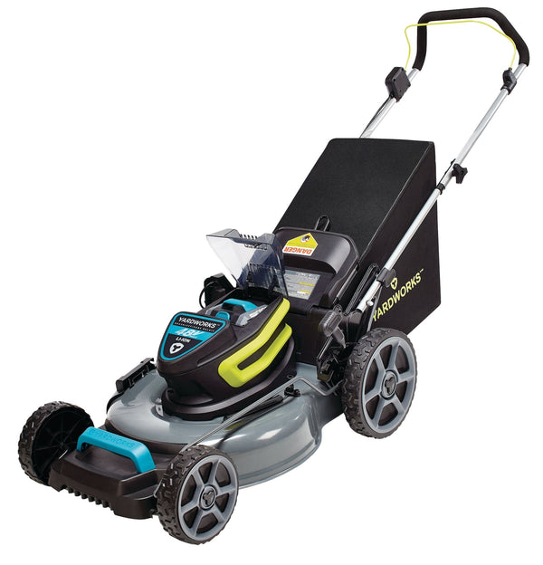 Yardworks 48V 3-in-1 Cordless Brushless Push Lawn Mower, 20-in with 5Ah Battery & Charger Q6