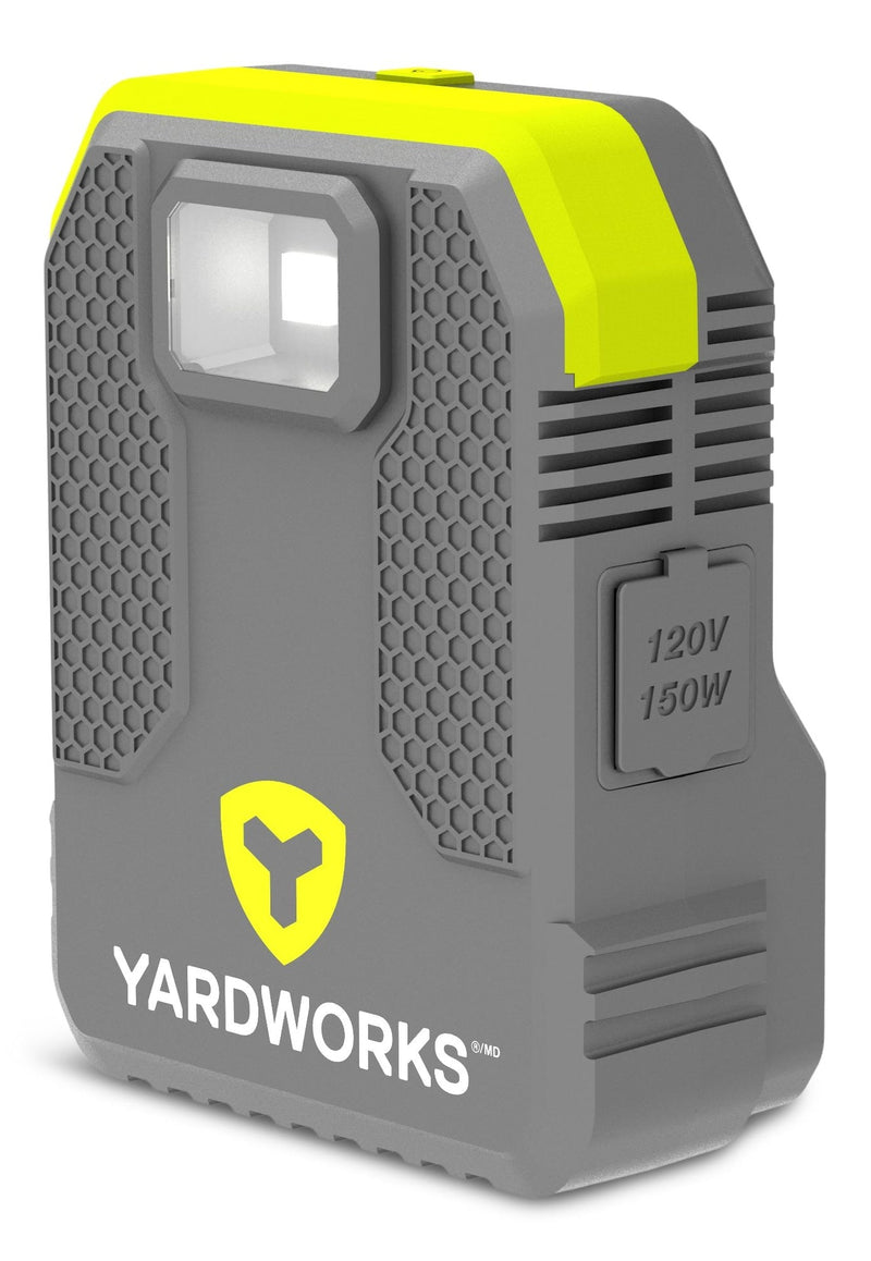 Yardworks 48V Max USB Power Inverter with LED Light, 150W U2