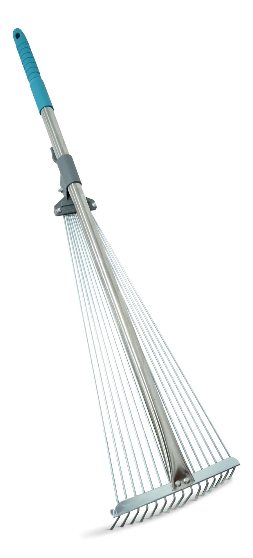 Yardworks 7 to 21-in Wide Metal Adjustable-Tine Telescopic Leaf Rake, 32 to 63-in Aluminum Shaft