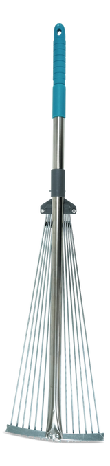 Yardworks 7 to 21-in Wide Metal Adjustable-Tine Telescopic Leaf Rake, 32 to 63-in Aluminum Shaft