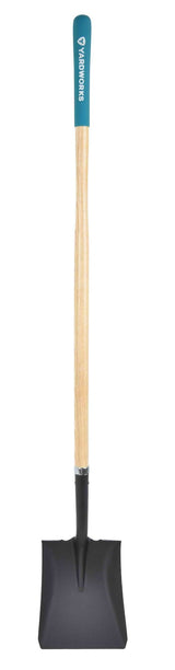 Yardworks Steel Square-Point Long-Handle Spade Shovel, 60-in Wooden Shaft